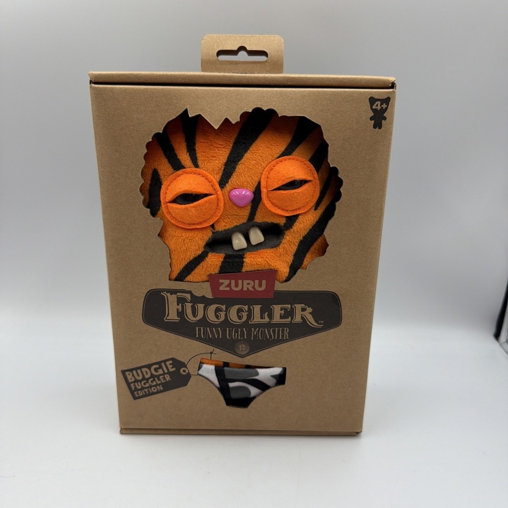 NEW Fuggler 9" Rabid Rabbit Tiger Striped Budgie Plush Funny Ugly Monsters Zuru